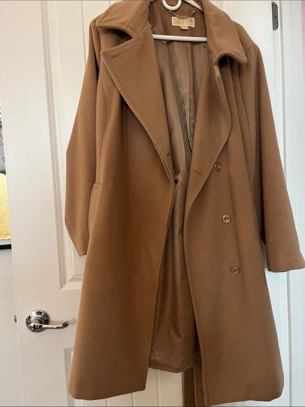 MICHAEL Michael Kors Camel/Tan Woola Blend Trench Coat
